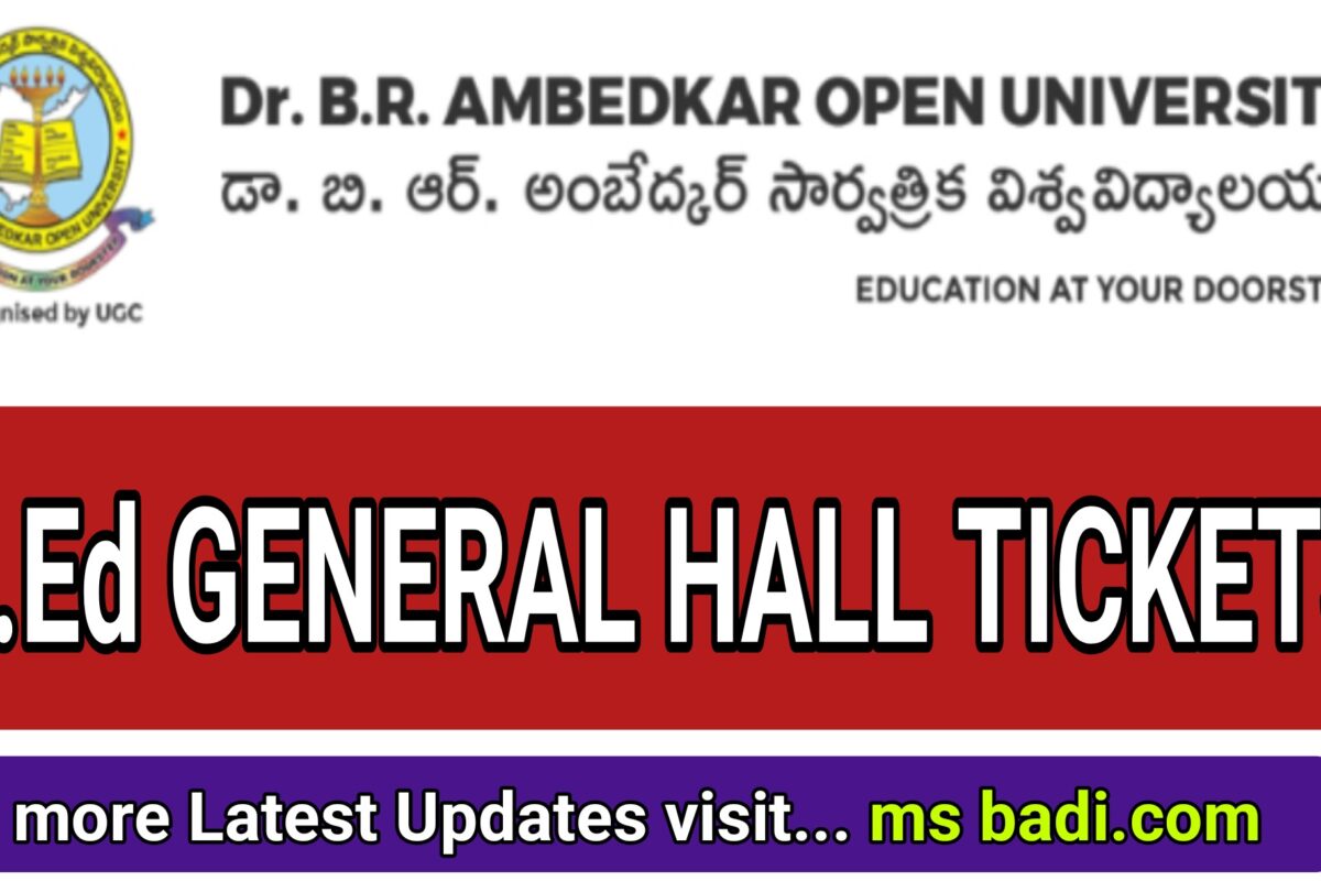 DOWNLOAD BRAOU BED GENERAL 2024 HALL TICKETS