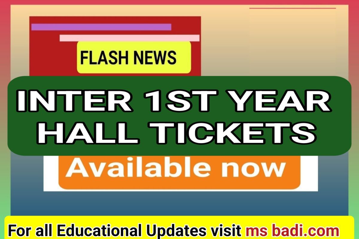 DOWNLOAD INTER 1ST YEAR HALLTICKETS IPE MARCH 2025