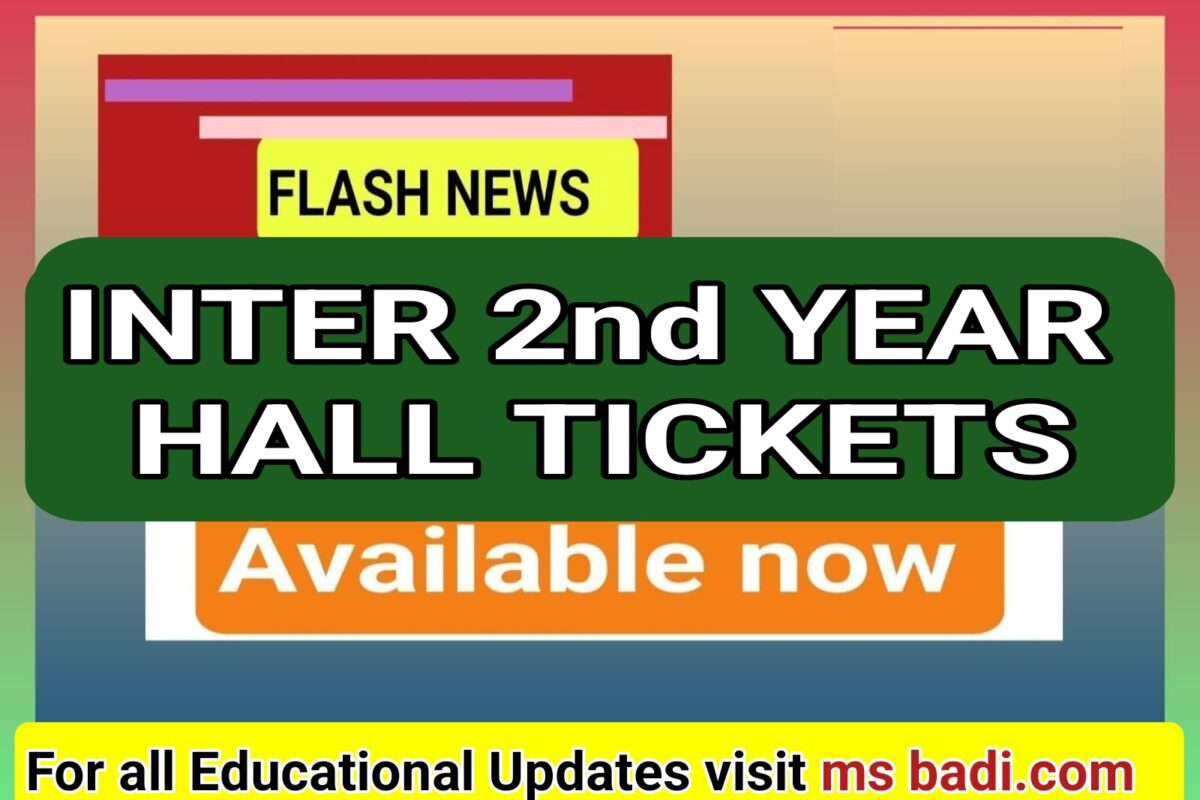 DOWNLOAD INTER 2ND YEAR HALLTICKETS IPE MARCH 2025