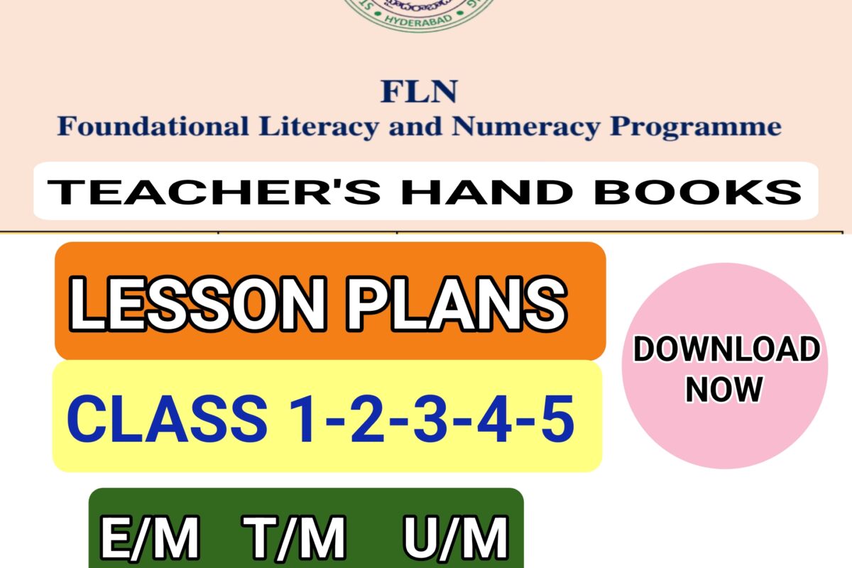 DOWNLOAD FLN LESSON PLANS TEACHER HAND BOOKS FOR CLASS 1 2 3 4 5