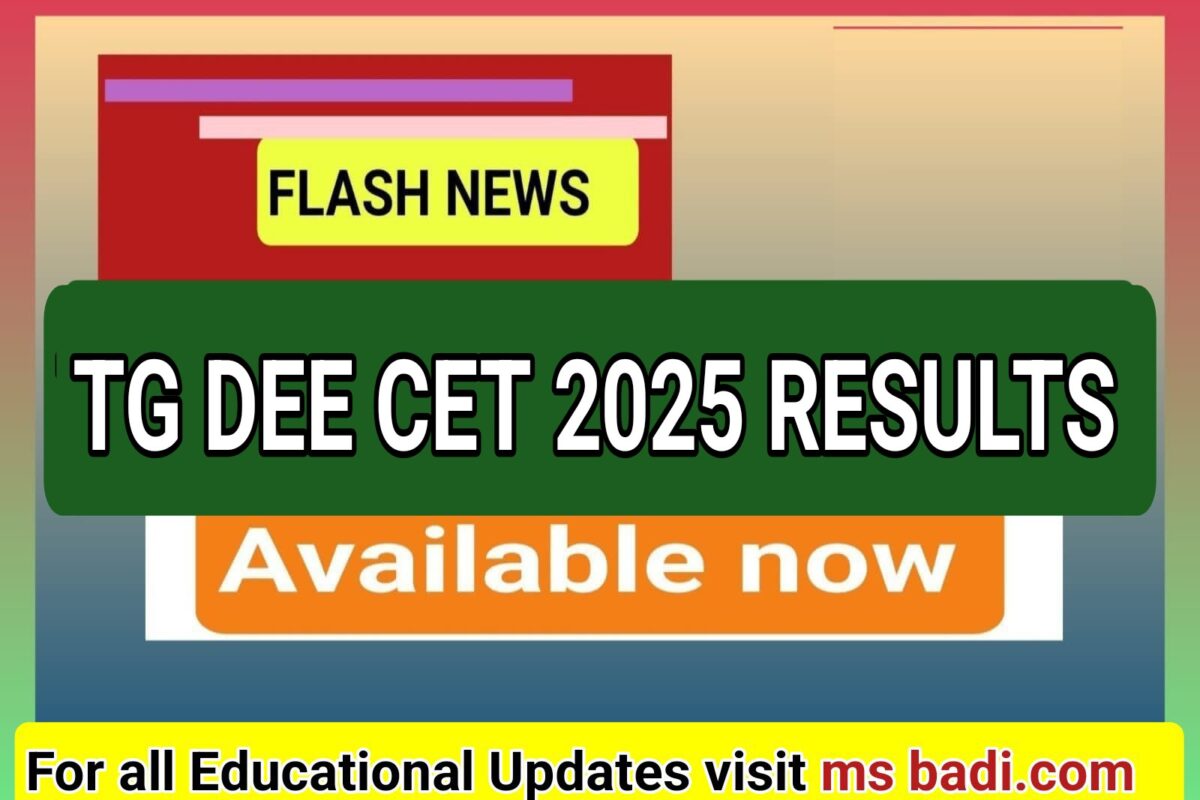 TG DEE CET 2025 RESULTS