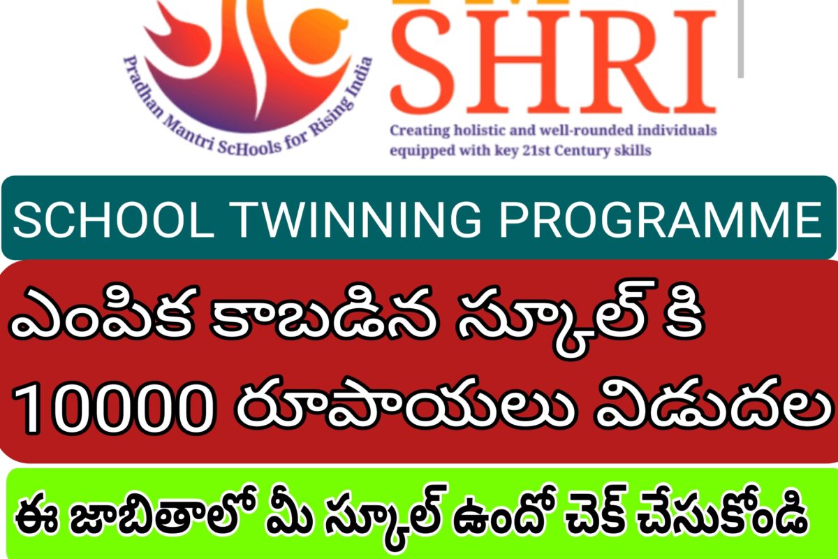 TWINNING SCHOOL PROGRAMME AND AMOUNT LIST 2025 26 UNDER PMSHRI SCHEME