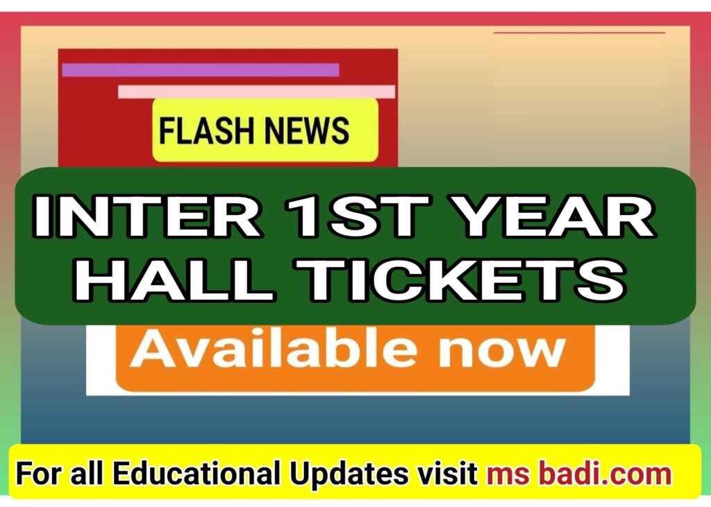 DOWNLOAD INTER 1ST YEAR HALLTICKETS IPE FEB MARCH 2026