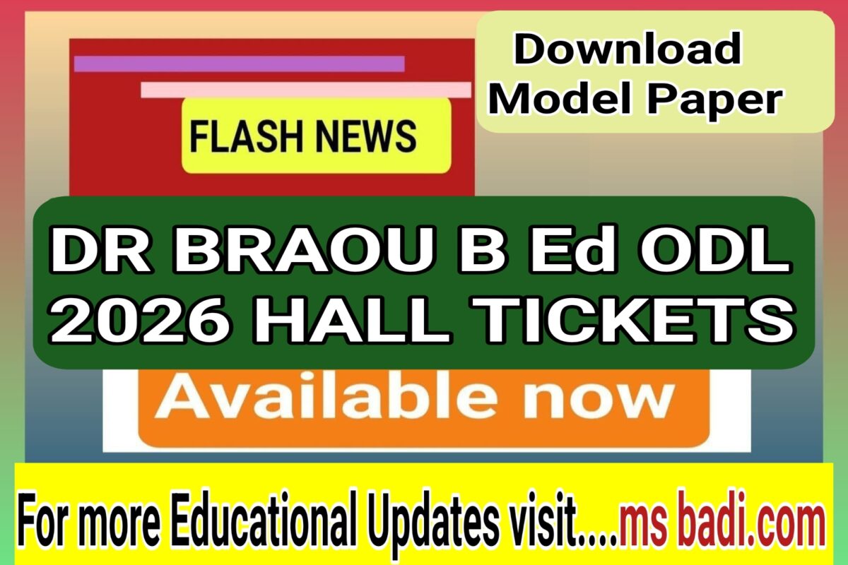 DOWNLOAD YOUR B ED ODL 2026 HALL TICKET
